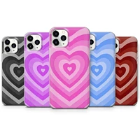 hearts phone case for redmi note 11 10 9 8 pro 10t 9s 8t 7 5 transparent clear case