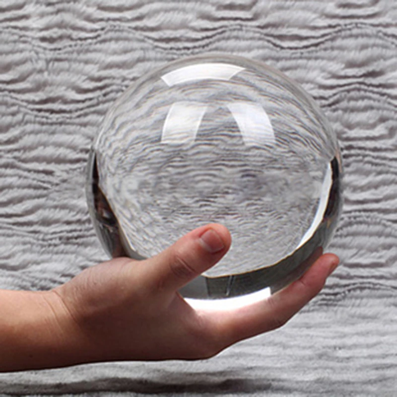 

HOT Sell ASIAN QUARTZ Ultra Clear 80MM Crystal Magic Photography Props Ball With Wood Base Home Decor