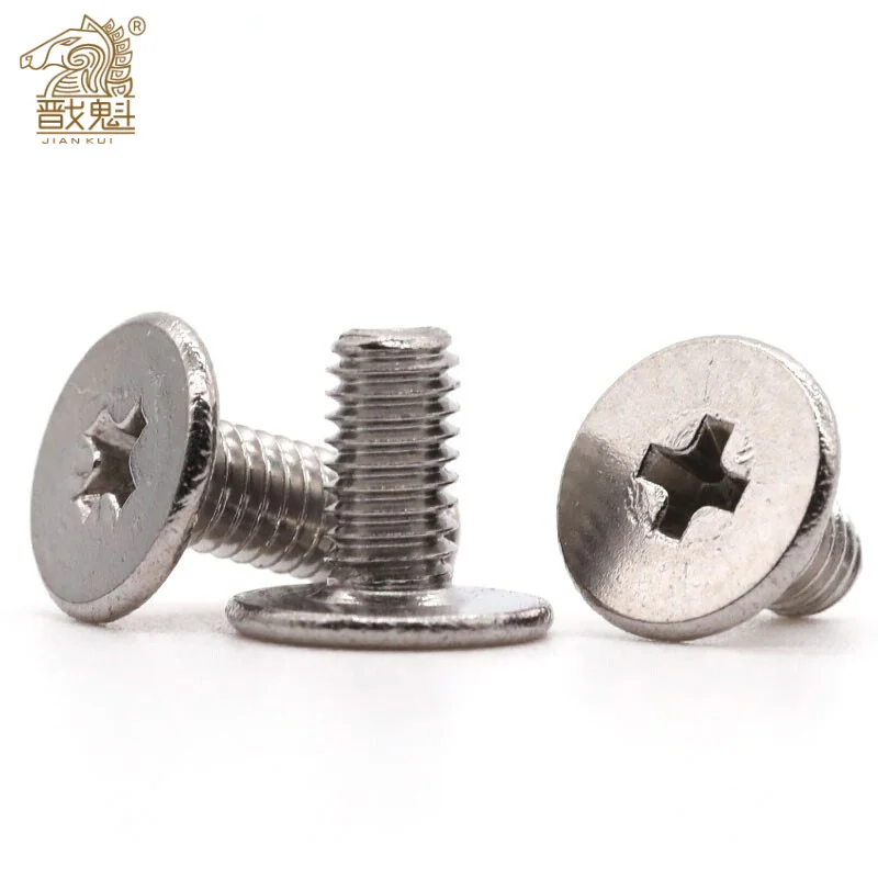 5/ 10/ 20pcs M1.4 M1.6 M2 M2.5 M3 M4 M5 M6 M8 304 Stainless Steel CM Cross Phillips Ultra Thin Super Low Flat Head Screw Bolt