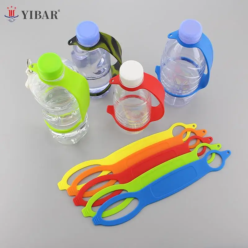 Outdoor Quickdraw Carabiner Hanger Silicone Water Bottle Belt Holder Hook Clip Camping Hiking Safety Clasp Buckle Band Tools