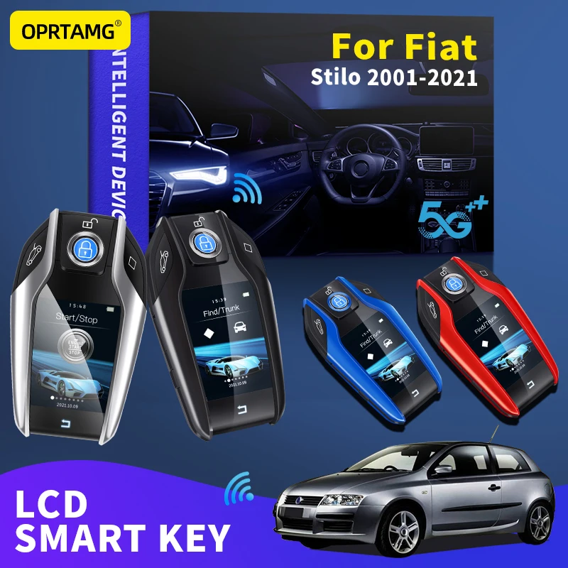 

OPRTAMG For Fiat Stilo 2001 2002 2003 2004 2005 2006 2007 2008 2009 2010 2011 2012 2013-2021 Modified LCD Screen Smart Car Key