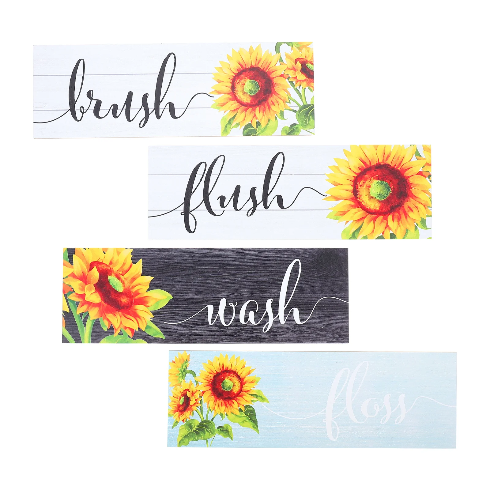 

Настенная табличка для ванной комнаты, художественный декор, подвесные деревянные фотообои, деревенские винтажные Подсолнухи, украшение д...