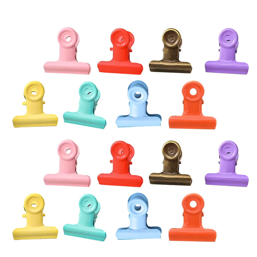 

16Pcs Document Sorting Clips Iron Paper Clamps School Office Supplies File Clips
