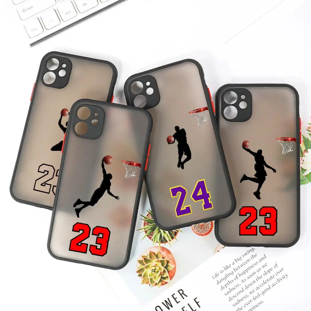 

Funny Slam Dunk Matte Case For iPhone 14 13 Pro Max 12 11 Pro SE 2020 X XS XR 6 7 8 Plus Luxury Fundas Clear Black Cover 23 8 24