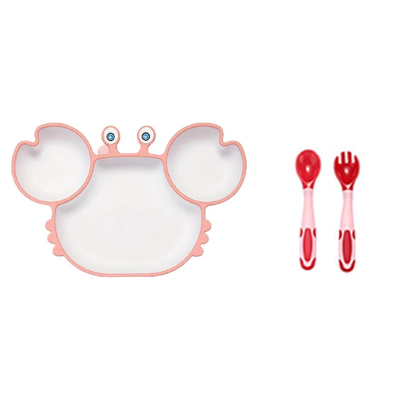 

Silicone Baby Dishes For Children's Tableware Plate Non-Slip Baby Feeding Bowl BPA Free