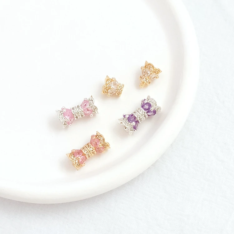 1 шт. 14 К медь покрытая золотом серебро инкрустированная цирконием вращающаяся