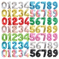 3240inch big digital number balloons rose gold silver gradient digital balloons 0 9 years old birthday party wedding decoration