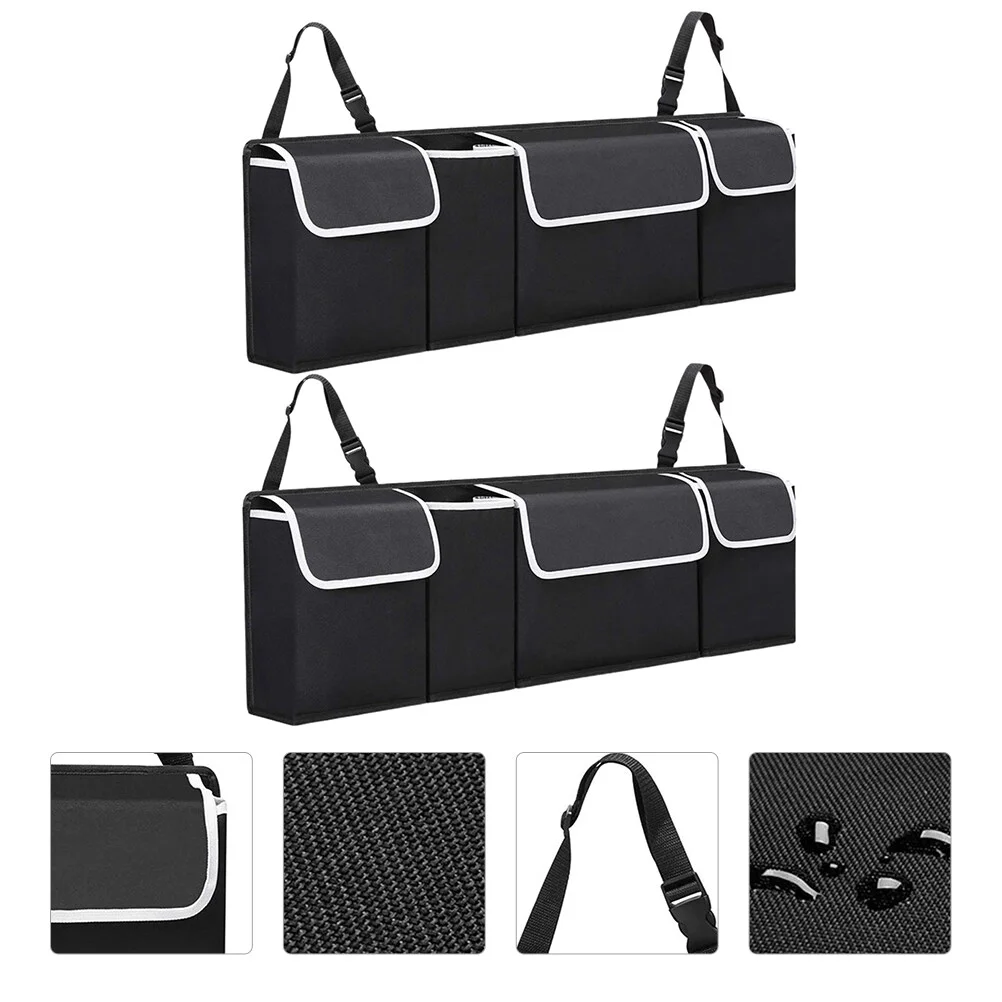 

2 Pcs Trunk Hanging Bag Car Backseat Storage Pouch Multifunctional Organizer Foldable Luggage Organizers Boot