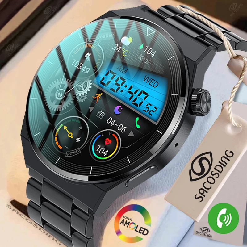 

2023 Bluetooth Call Smartwatch Men GT3 Pro AMOLED HD Screen Sports Fitness Clock IP68 Waterproof Smart Watches For Huawei Xiaomi