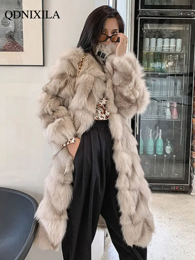 Winter Coat for Women 2022 Korean Fashion Imitation Fox Faux Fur Coat New In Outdoor Clothes Fur Jacket Coat Women Free Shipping