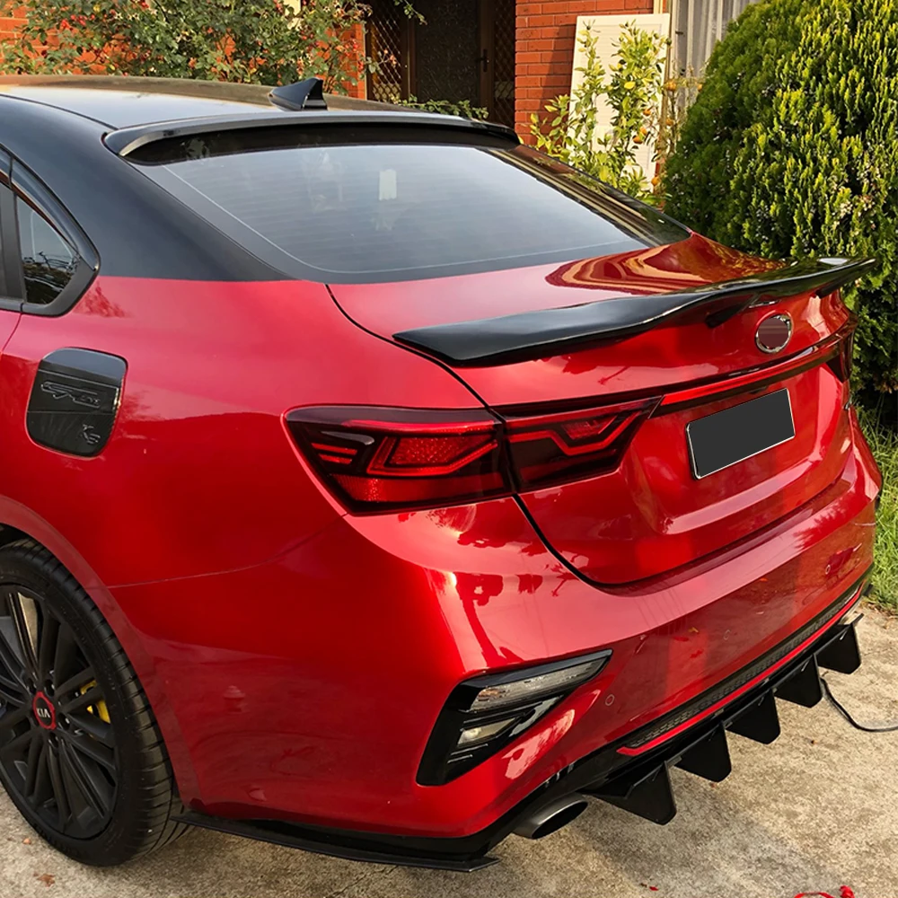 Задняя Крышка багажника из углеродного волокна автомобильный спойлер крылья для