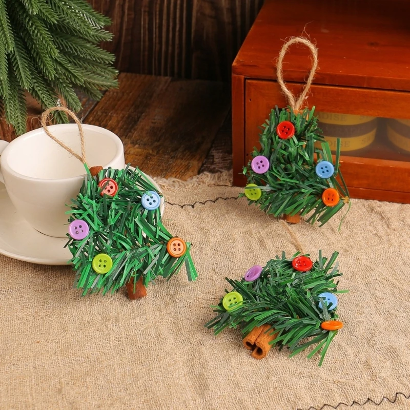 10 шт. красочные пуговицы подвесные украшения для рождественской елки