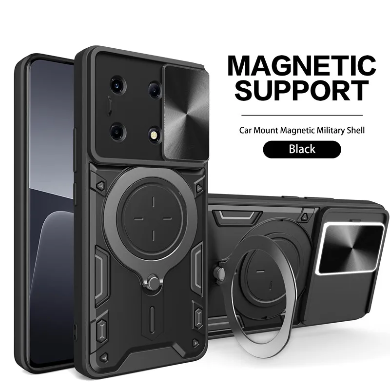 Флейта для Infinix Note30 VIP 12 Pro 4G слайд-камера Armor гибридная Металлическая задняя