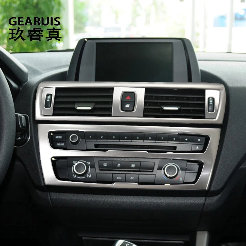 

Стайлинг автомобиля, консоль из нержавеющей стали, каркас для CD-панели, декоративные вентиляционные отверстия переменного тока для BMW 1, 2 се...