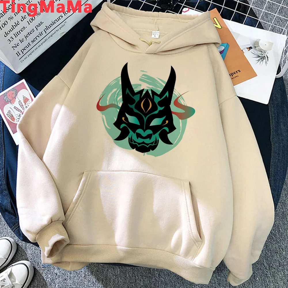

genshin impact hoodies women Winter Korean style graphic long sleeve top Hooded Shirt sweatshirts women 90s Pullover