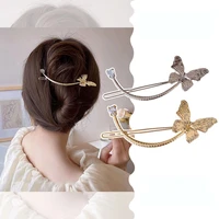 simple fashion woman hairpins butterfly hair clip pin metal geometric alloy wild hairgrip barrette hair clip for girl heawear
