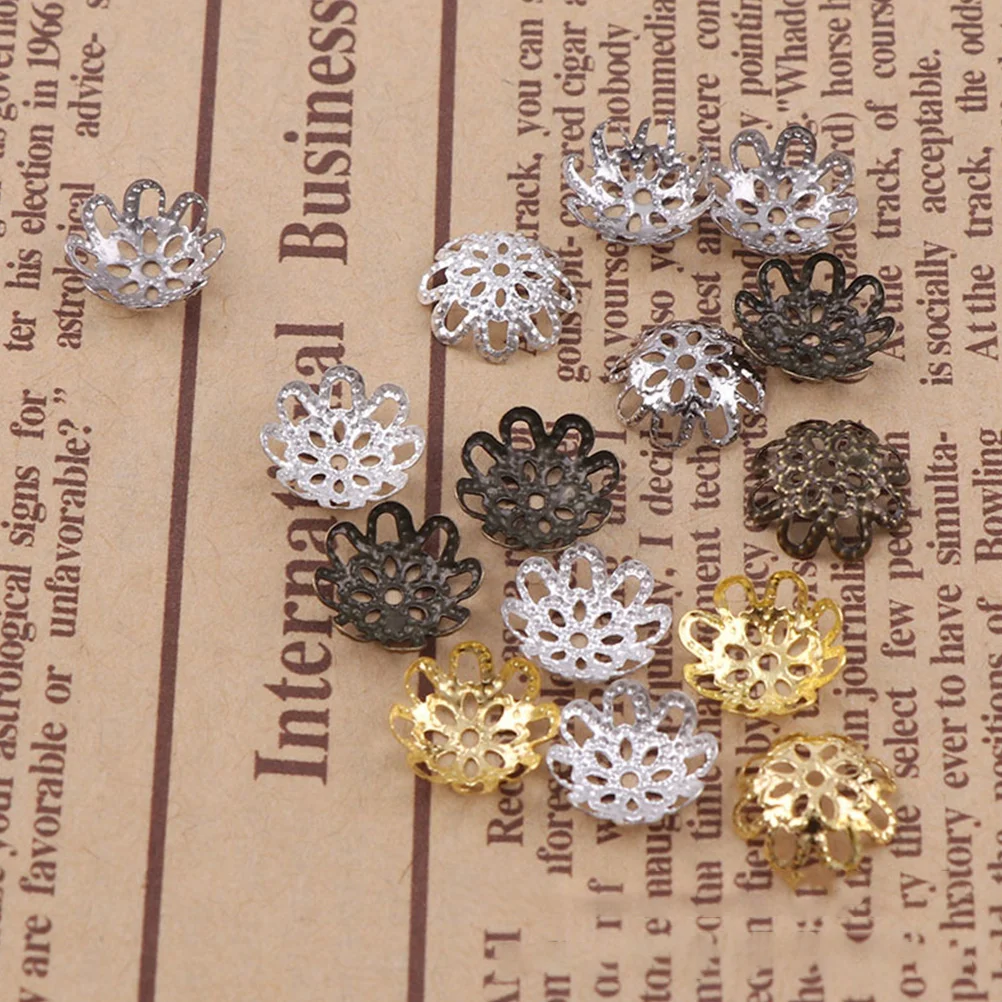 600 шт. бусины с пятью лепестками для браслетов ювелирных изделий прочные шапочки