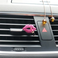 car air outlet perfume clip diamond sexy lipstick lips aromatherapy perfume air outlet decorative clip car freshener