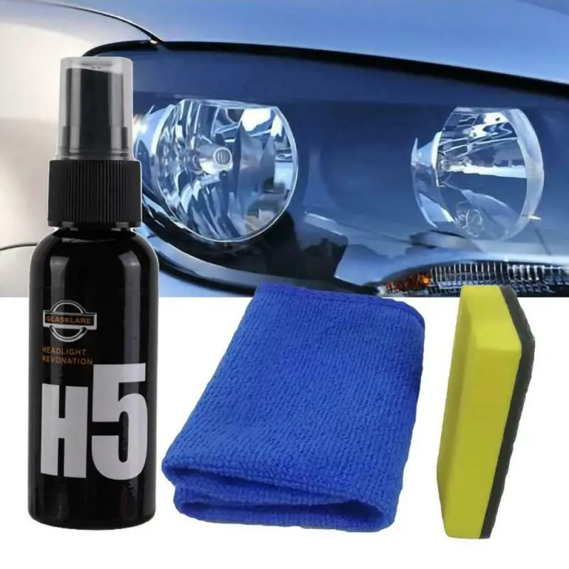 

50/30ML Car Headlight Repair Agent H5 Headlight Restoration Oxidation Liquid Kit Car Headlight Repair Liquid Anti-scratch