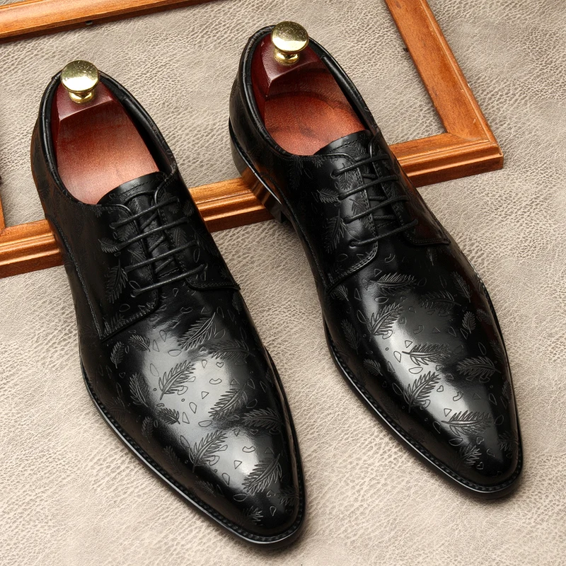 

Luxury Men oxford Shoes Men Dress Shoes Leather Italian Black Hand-polished Pointed Toe Lace Up Wedding Office Formal Shoes