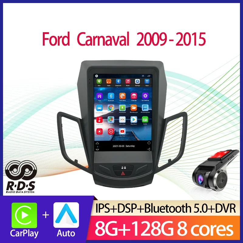 

Автомобильный GPS-навигатор в стиле Android Tesla, вертикальный экран для Ford Carnival 2009-2015, автомобильное радио, стерео, мультимедийный плеер