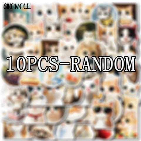 SIKOMOLE мультяшные наклейки с кошками 10/30/50 шт.