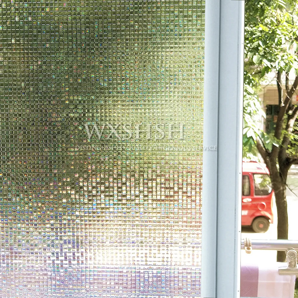 

WXHSHS Mosaic Window Cover Film For Bedroom No-Glue 3D Static Home Decorative Window Privacy Glass Stickers Size 60*400 Cm
