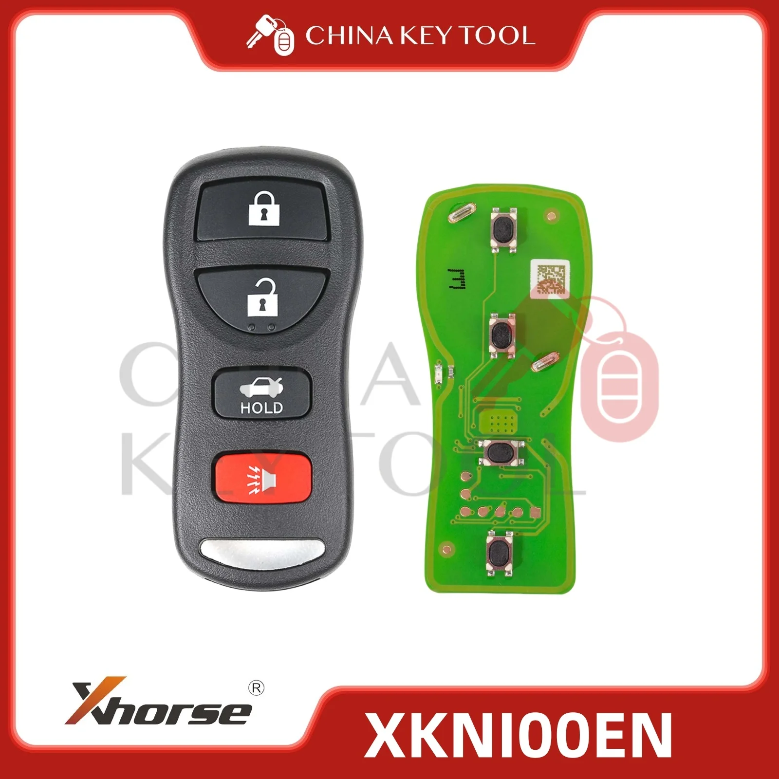 

Xhorse проводной дистанционный ключ 3 + 1/4 кнопки для Nissan Type XKNI00EN