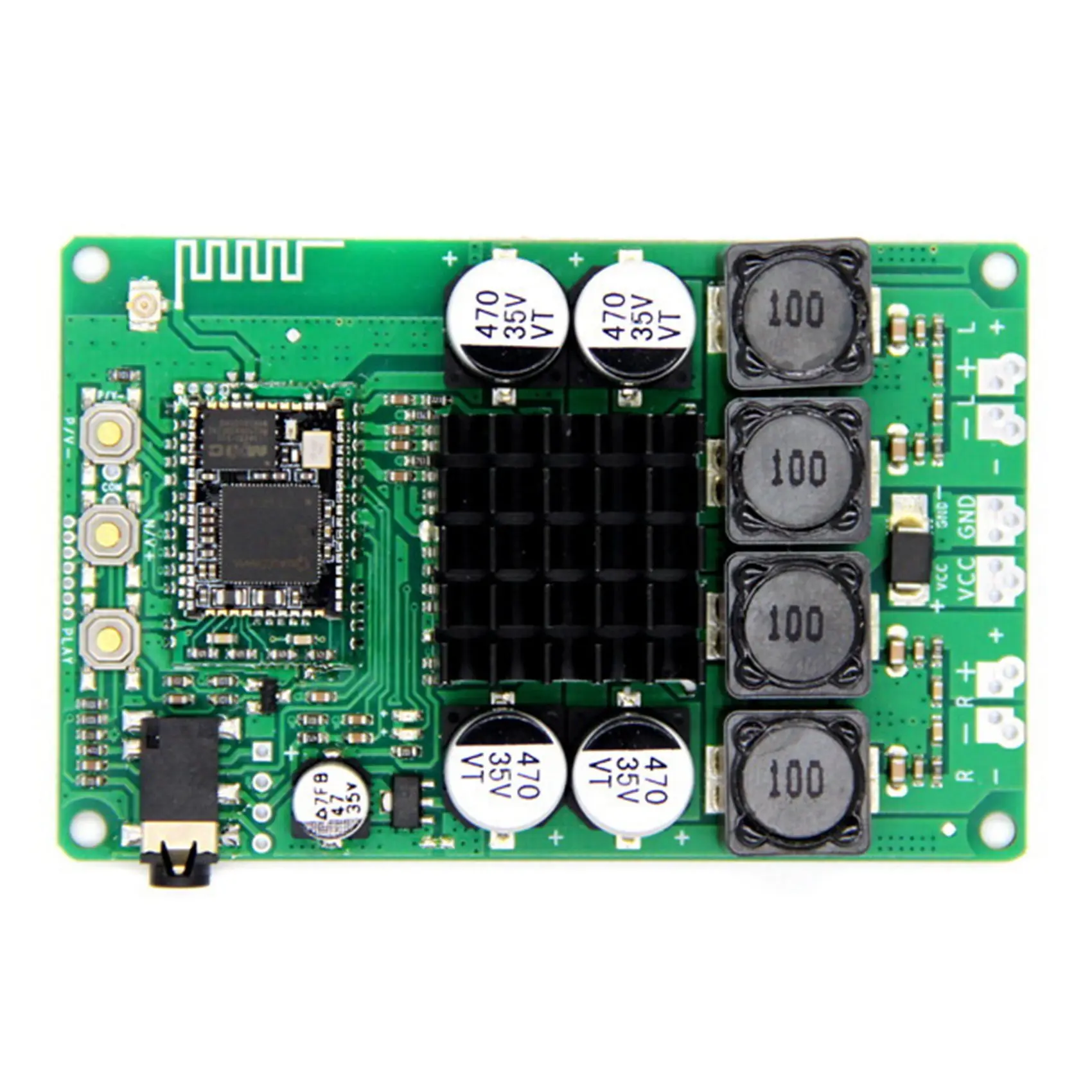 

QCC3034 Bluetooth 5.0 Amplifier Board Low Power TWS Audio Input APTXHD Amplifier 2X40W/50W with AUX