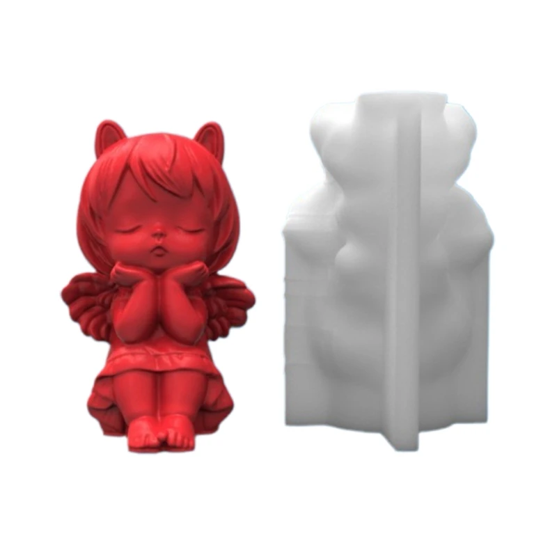 

Q0KE Angel Molds for Candle Making,Silicone Mold Angel Epoxy Resin Casting Molds for DIY Crafts,,Soap