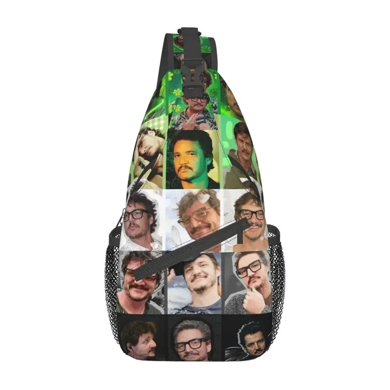 

Pedro Pascal Aromantic Pride Flag Sling Chest Crossbody Bag Men Fashion Shoulder Backpack for Travel Cycling