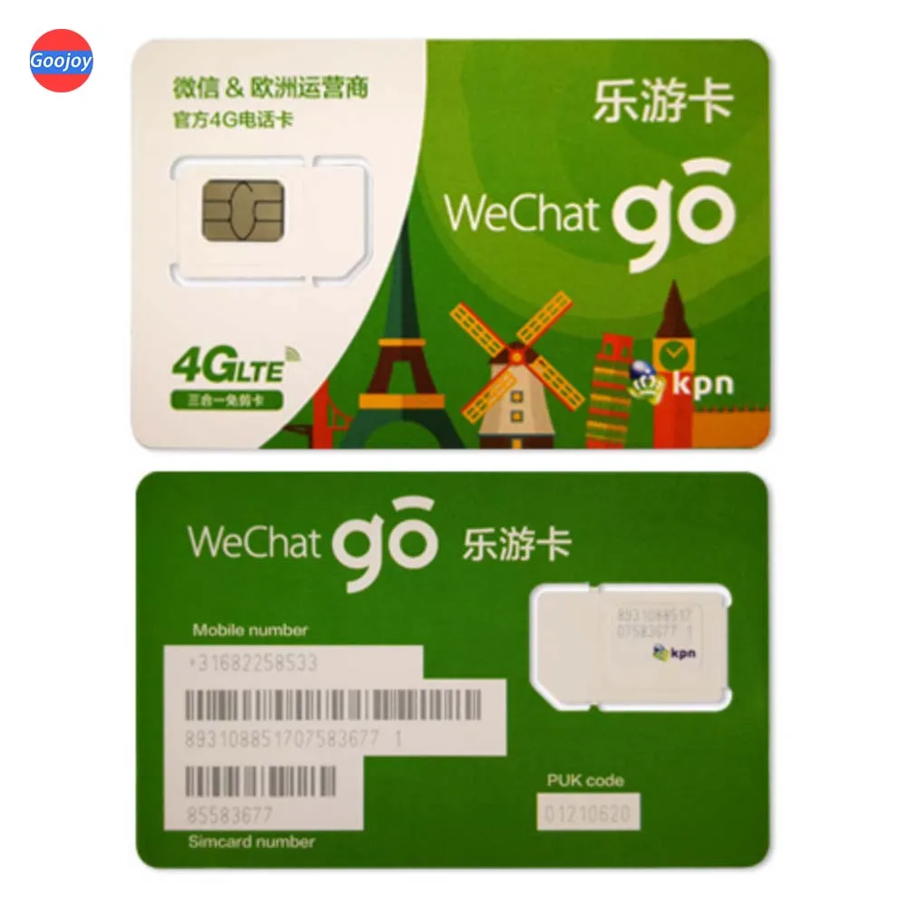 Европейская интернет-сим-карта KPN WeChat бесплатные неограниченные данные сим-карты