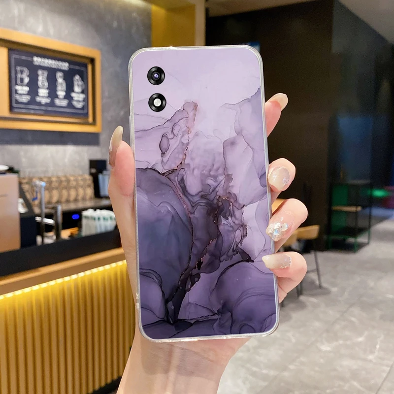 Фото Чехол для Qin 3 Ultra, роскошный прозрачный силиконовый чехол с мраморным рисунком для Duoqin Qin3 Ultra, мягкий прозрачный бампер. №5