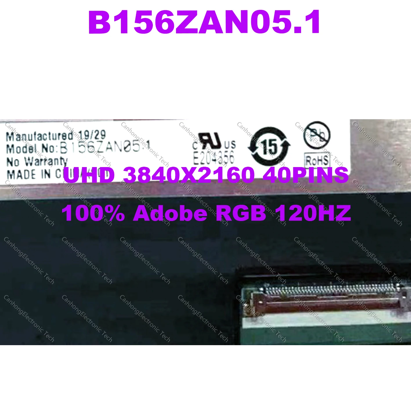 15.6&quot NE156QUM-NZ4 B156ZAN05.1 EDP 40PIN 120HZ UHD 3840*2160 4K LCD Screen 100% RGB Gaming Laptop Replacement Display Panel - купить по