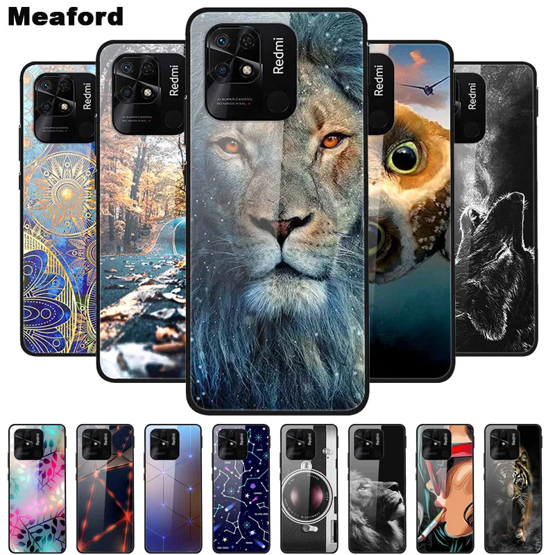 

Tempered Glass Case For Xiaomi Redmi 10C Cover Redmi10C Hard PC Coque for Redmi 10A Protective Cases Redmi10A 10 C 10 A Fundas