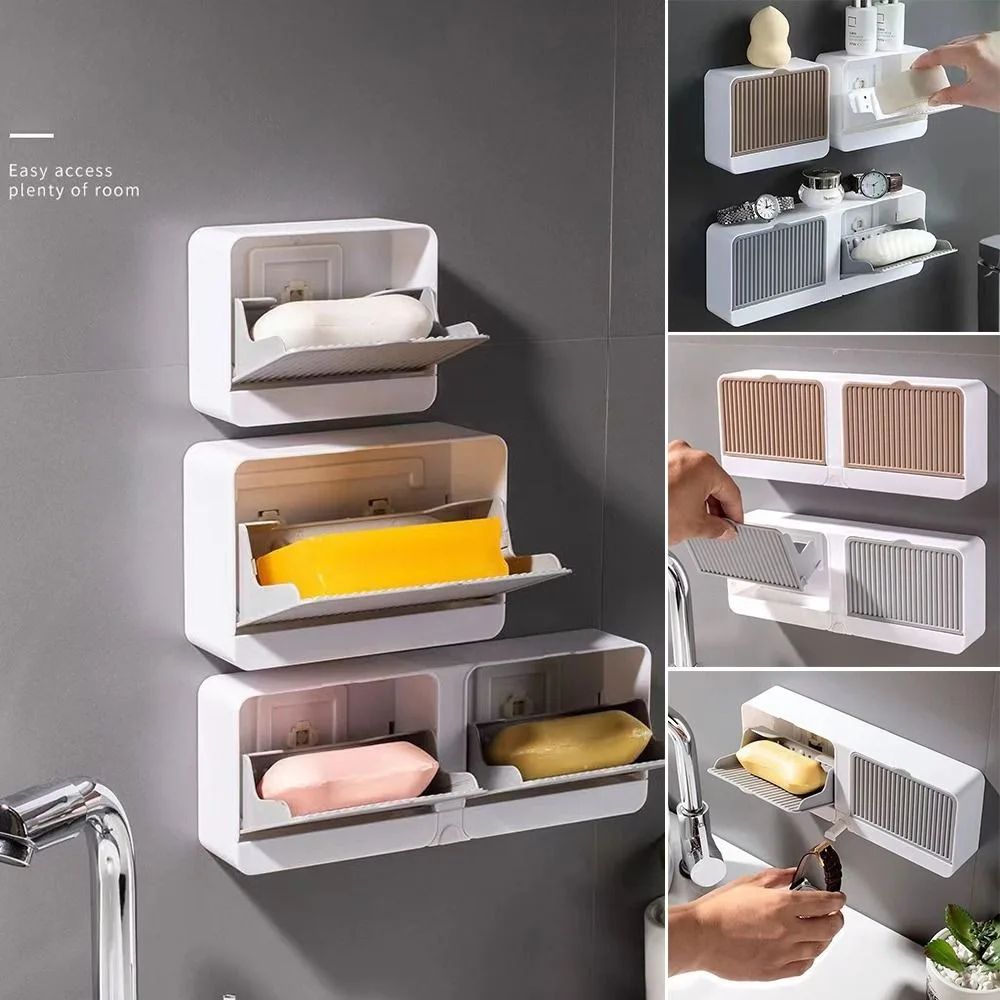 

Wall Mounted Bath No Drilling Shower Soap Holder Removable Soap Dis Soap Dishes Soap Box Soap Holder Bar Soap Holder