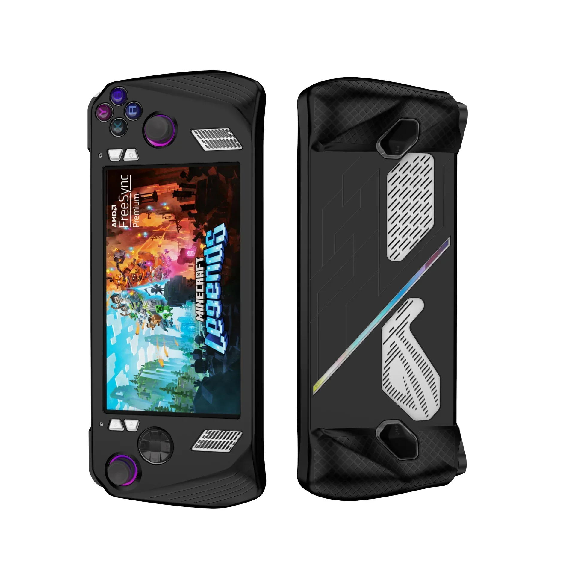 Фото Защитный чехол для ASUS ROG Ally из закаленного стекла, полный комплект 3-в-1, накладки на кнопки, противоударный, устойчивый к царапинам, аксессуары №5