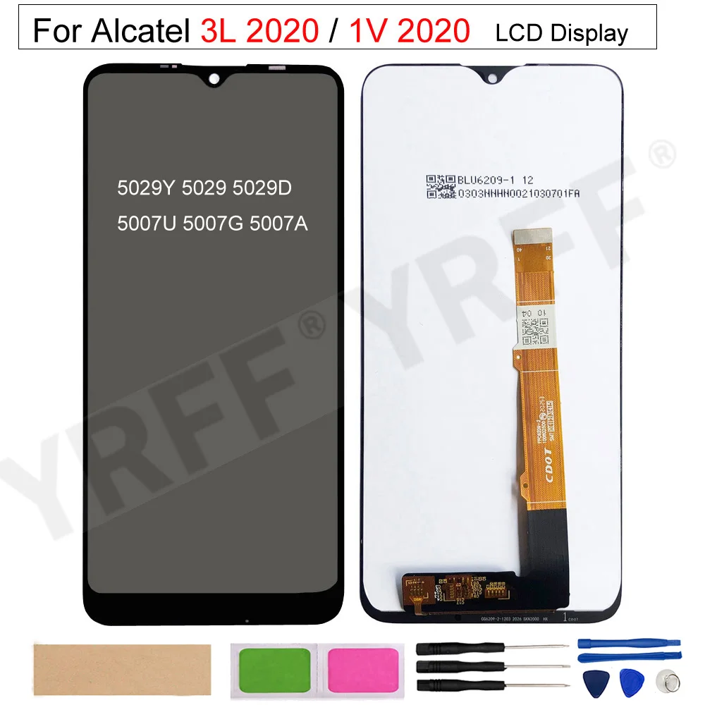 ЖК-экран для Alcatel 1V 2020 5007U 5007G для Alcatel 3L 2020 5029 5029Y 5029D, ЖК-дисплей + цифровой преобразователь экрана в сборе