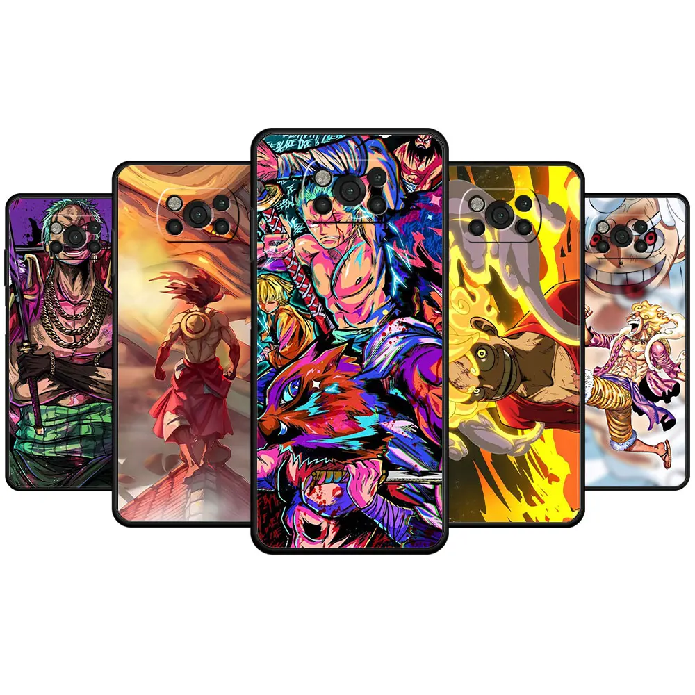 

For Xiaomi POCO X3 NFC M4 Pro 5G M3 F3 F4 GT X4 Pocophone F1 M2 One Piece Art Luffy Gear 5 Zoro Phone Funda Print Thin