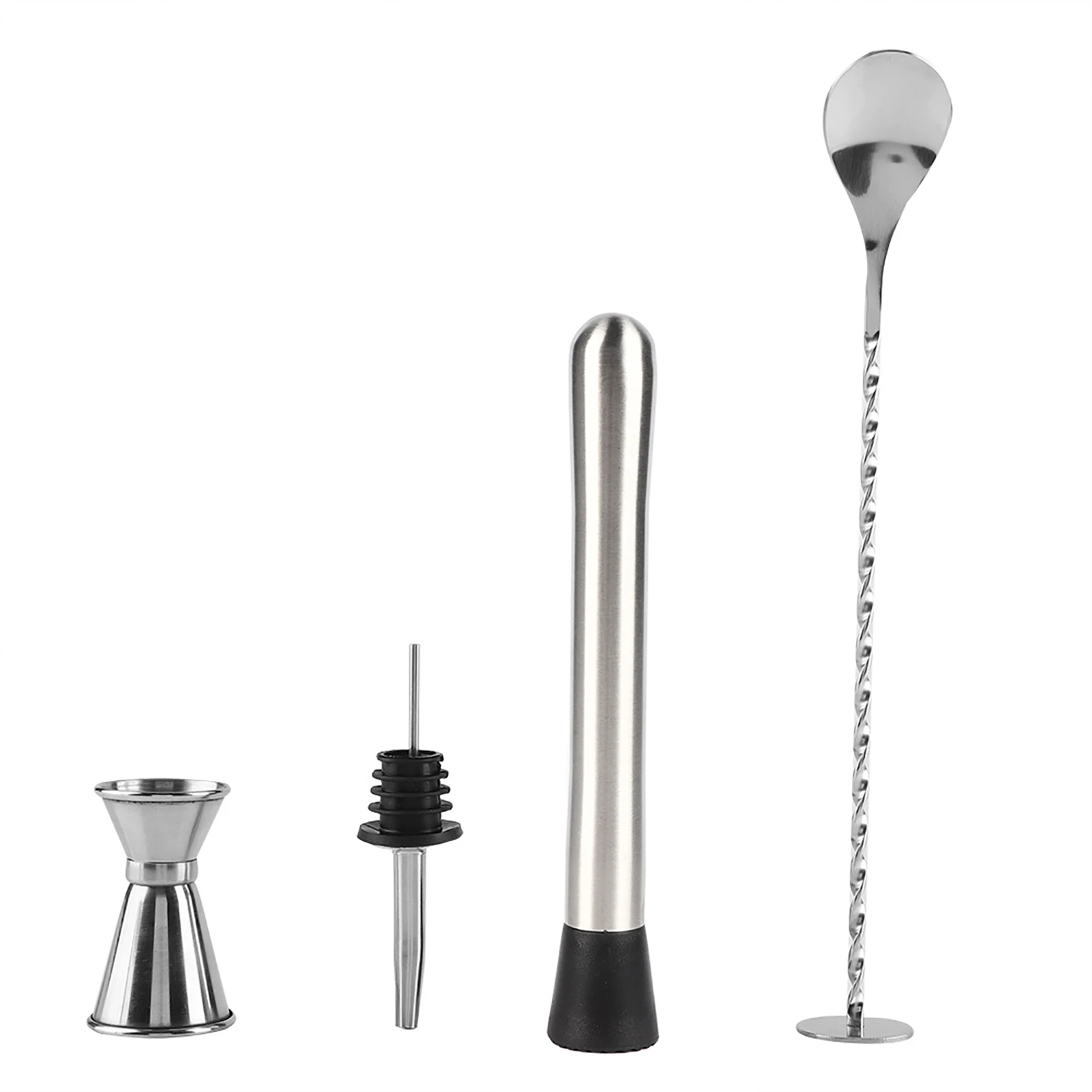 4 шт./Компл. Прочный набор инструментов для смешивания коктейлей из нержавеющей