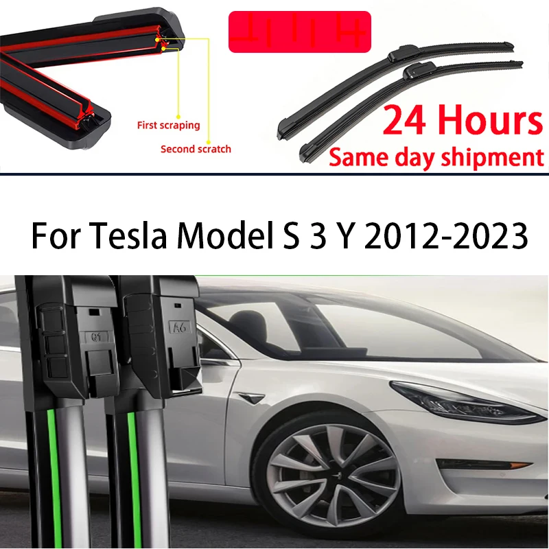 

2 шт. щетки стеклоочистителя переднего стекла для Tesla Model S 3 Y 2012-2023 2013 2016 2017 2020 2021 2022 аксессуары для окон ветрового стекла