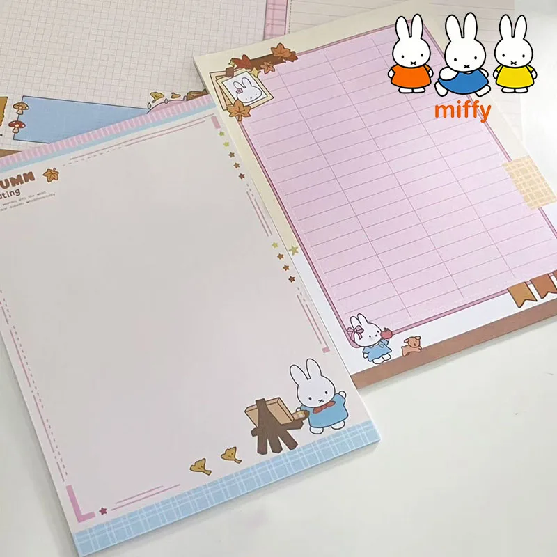 Фото Kawaii Miffy практическая книга милый аниме мультфильм печатный блокнот студенческий отрывной блокнот для девочек праздничный подарок №5