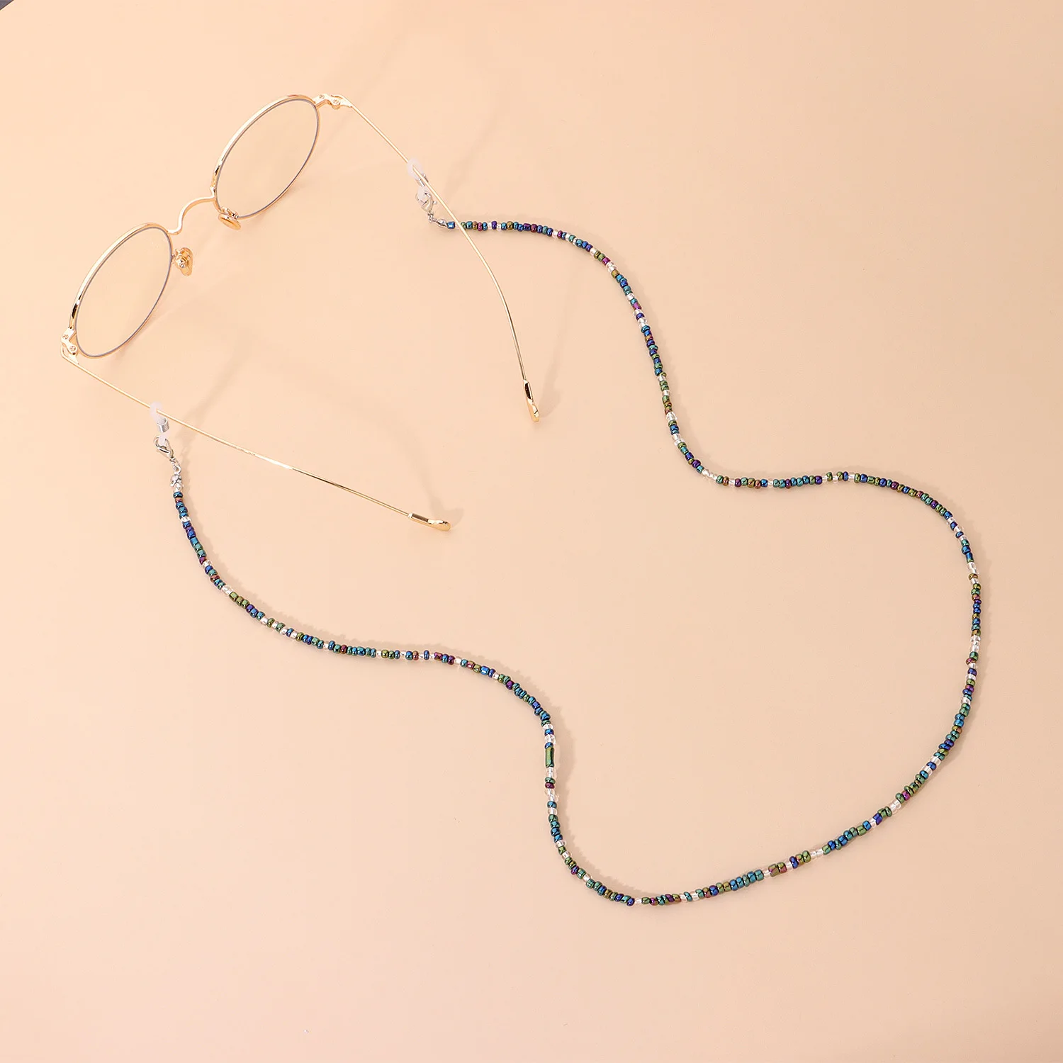 

Bohemian Rice Beads Glasses Chain Mask Strap Women Face Mask Lanyard Anti Slip Women's Neck Chain For Eyeglass Sunglasses