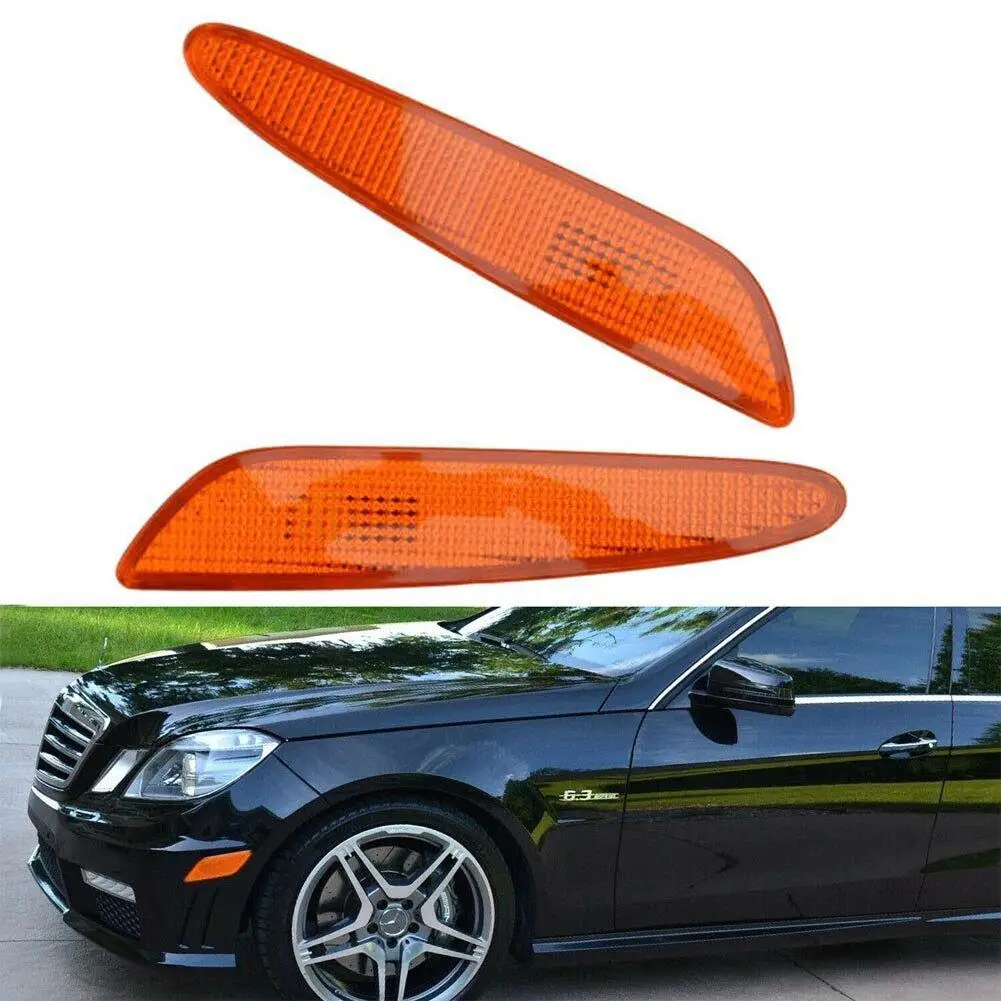 

2pcs Front Side Marker Light Amber Turn Signals Lamp Driving Lamp Compatible For E-class W211 2003-2006 2118200221 2118200121