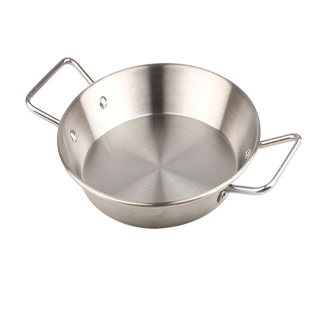 

Double Handle Plate Storage Kitchen Tableware Snack Picnic Food Baking Tray Stainless Steel Serving