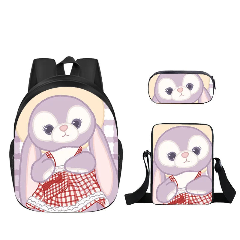 Disney Backpack Girls Cute Cartoon Printed Children's Large Capacity Schoolbag Students Pencil Box Three Sets Girls Backpack