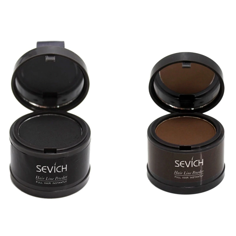 

Sevich 2 Pcs Magic Natural Hair Cover Up Powder Hairs Root Line Conceal Pang Shadow 7 Colors Medium Brown & Black