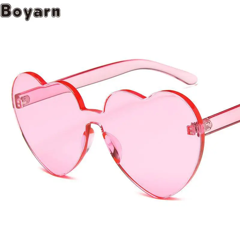 

Boyarn Fashion Love Sunglasses Jelly Color One Piece Sunglasses Women's Personality Street Photography Sungla