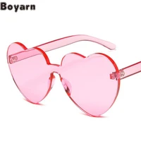 boyarn fashion love sunglasses jelly color one piece sunglasses womens personality street photography sungla