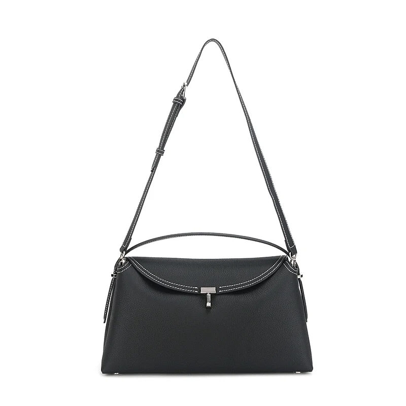 

Swedish niche Design Toteme Bag Cowhide Flap Women's Handbag Fashion T Lock Large Capacity Luxury Leather Shoulder Crossbody Bag